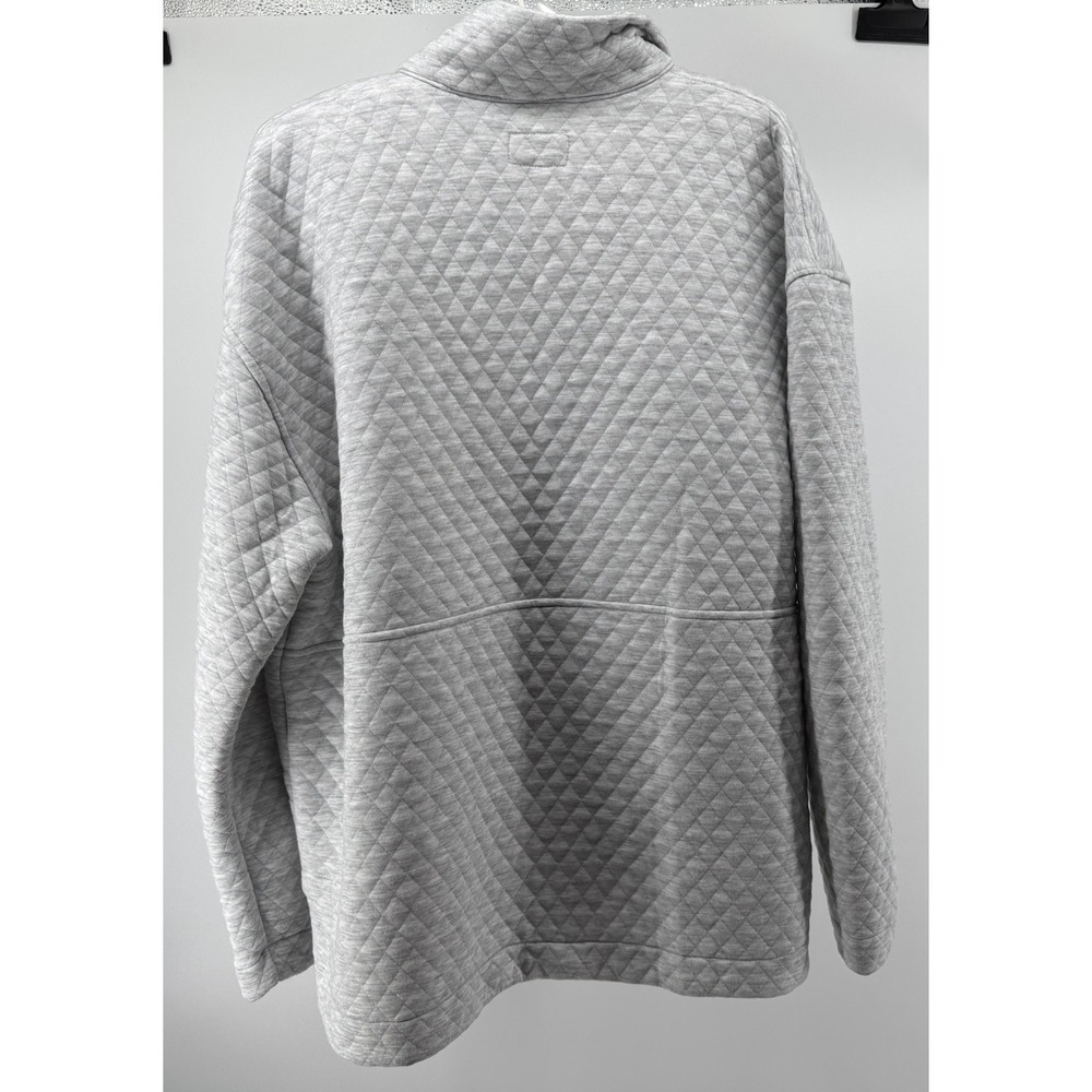 Marine Layer Quilted Pullover Jacket Gray Cozy Minimalist Athleisure XL Coastal - Picture 4 of 8